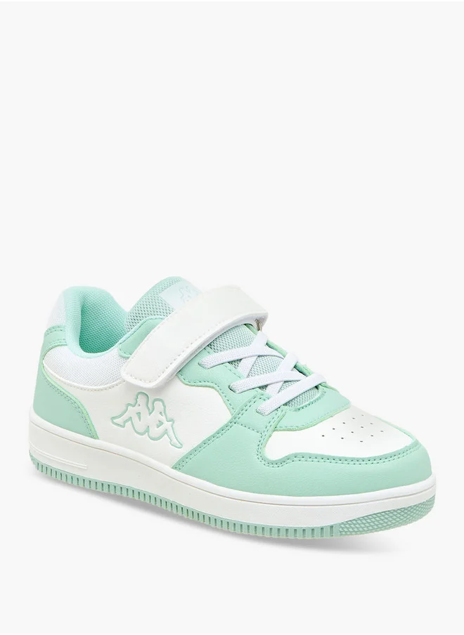 كابا Girls' Logo Detail Sneakers with Hook and Loop Closure