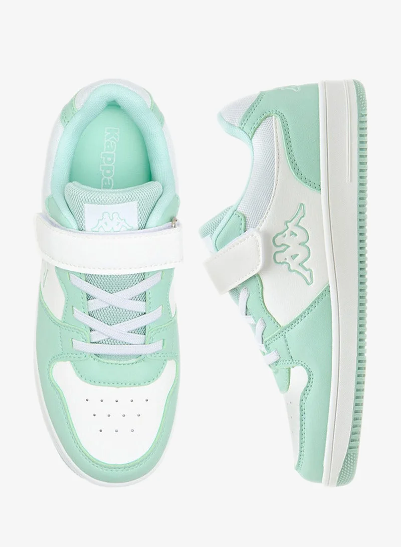 Kappa Girls' Logo Detail Sneakers with Hook and Loop Closure
