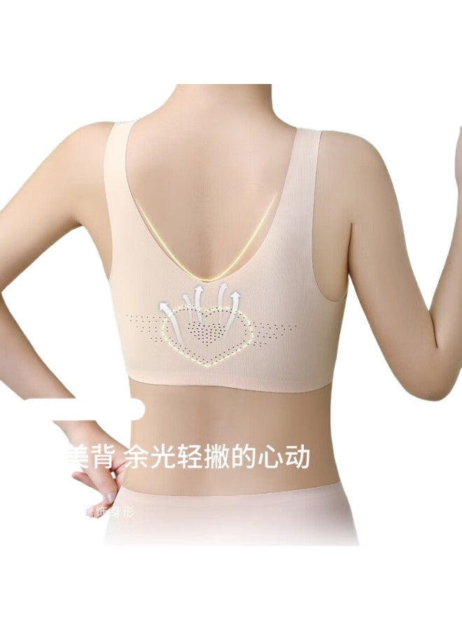 Modal [2 Pieces] Seamless Sports Bra For Women, Wireless Bra, Beautiful Back, Push-Up For Small Breathable Bandeau, 2Xl - Image 3