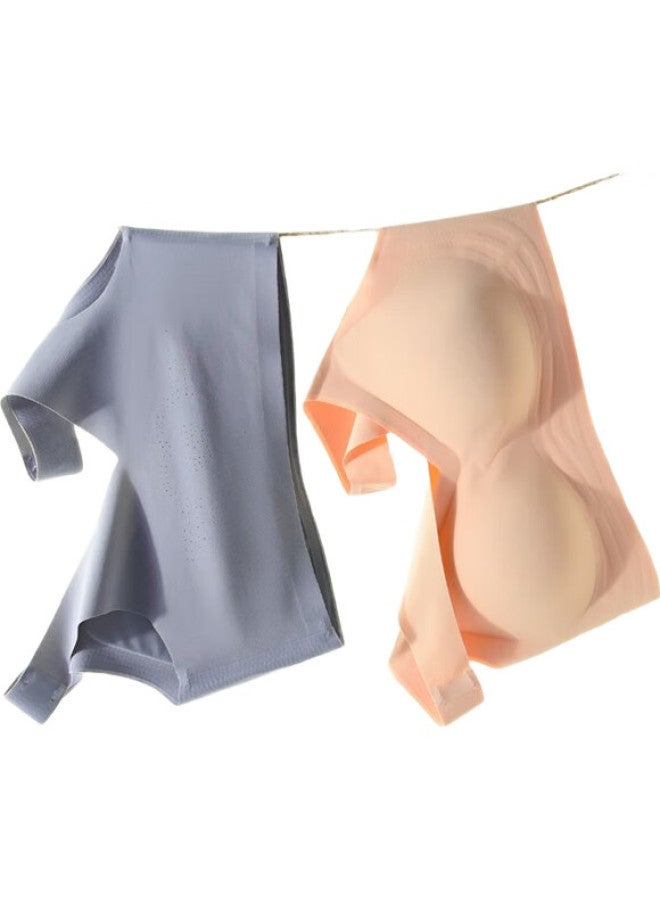 Modal [2 Pieces] Seamless Sports Bra For Women, Wireless Bra, Beautiful Back, Push-Up For Small Breathable Bandeau, 2Xl - Image 2