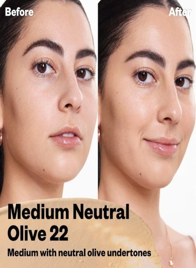 كوساس بي بي  كريم جل مرطب ملون مع ببتيدات النحاس - زيتوني محايد متوسط ​​22 - متوسط ​​مع درجات زيتونية محايدة 30 مل - Image 2