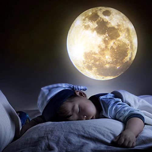 BODLYL Moon Projector Night Light, USB Powered 360 Degree Moon Lamp Romantic Atmosphere Night Light Projector for Bedroomr, Gift for Kids Moon Lover Couples Selfie Wall Ceiling Decor with Earth - Image 4