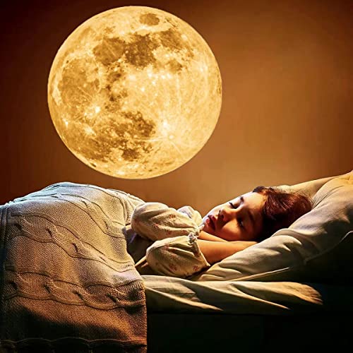 BODLYL Moon Projector Night Light, USB Powered 360 Degree Moon Lamp Romantic Atmosphere Night Light Projector for Bedroomr, Gift for Kids Moon Lover Couples Selfie Wall Ceiling Decor with Earth - Image 3