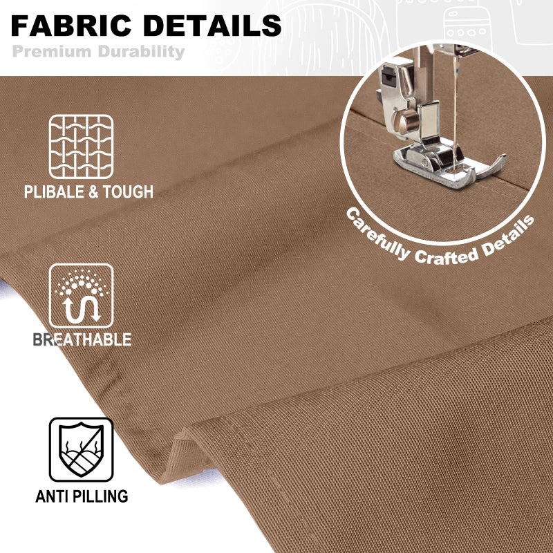 BeLuyi chef apron bib tool apron for man woman cross back straps with 4 pockets for kitchen cooking gardening baking working(brown) - Image 3