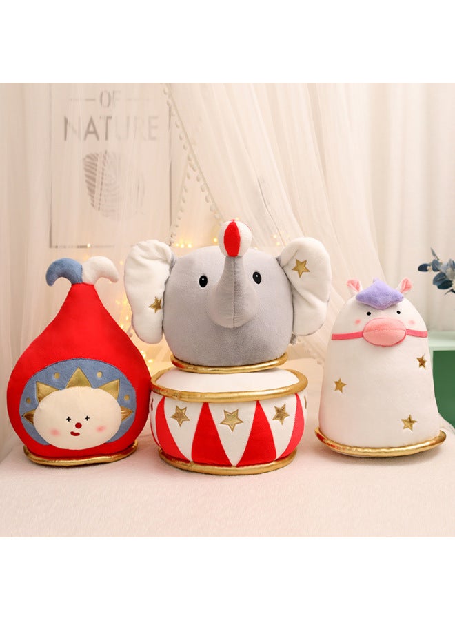 Circus Pillow Cartoon Monkey Clown Air-conditioning Blanket Folding Lunch Break Pillow Blanket Office Summer Blanket Car Blanket-Color:Hot Air Balloon Pillow