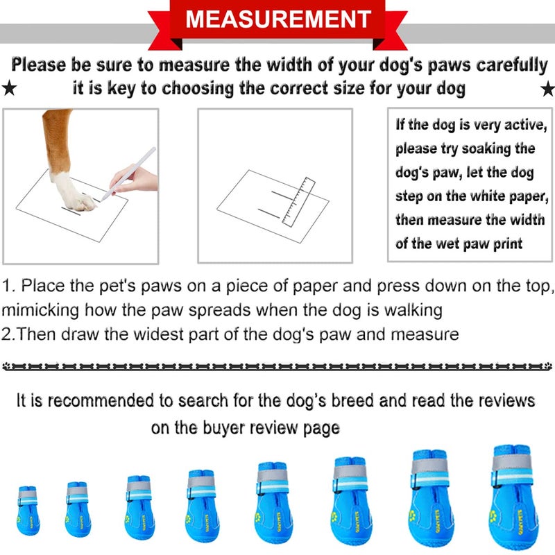 QUMY Dog Shoes for Large Dogs, Medium Dog Boots & Paw Protectors for Winter Snowy Day, Summer Hot Pavement, Water-Resistant in Rainy Weather, Outdoor Walking, Indoor Hardfloors Skid-Resistant Sole - Image 2