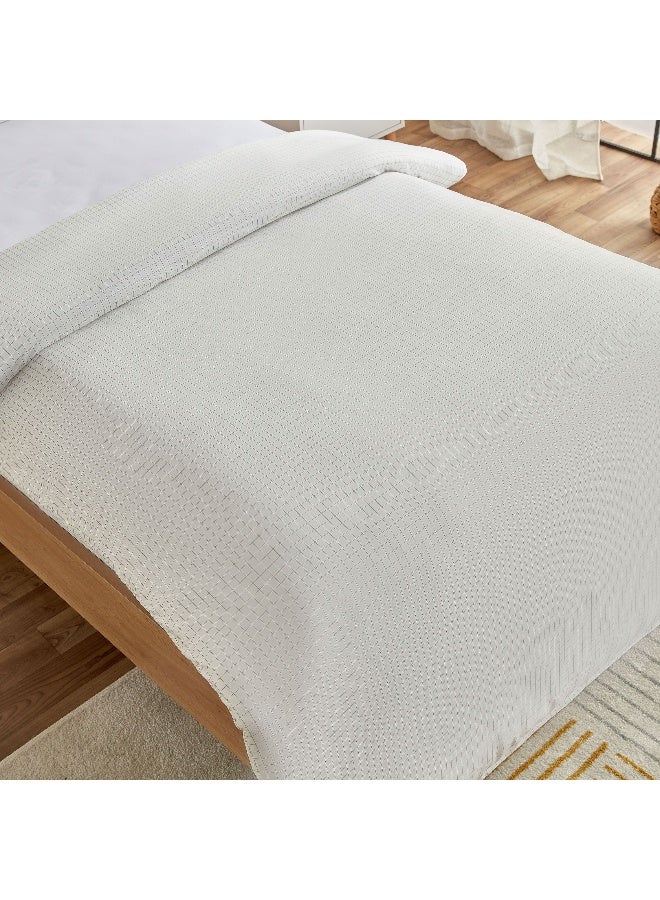 Home Box Ferum Stripe 2-Piece Microfiber Single Duvet Quilt Cover Set 200 x 135 cm  - Image 5