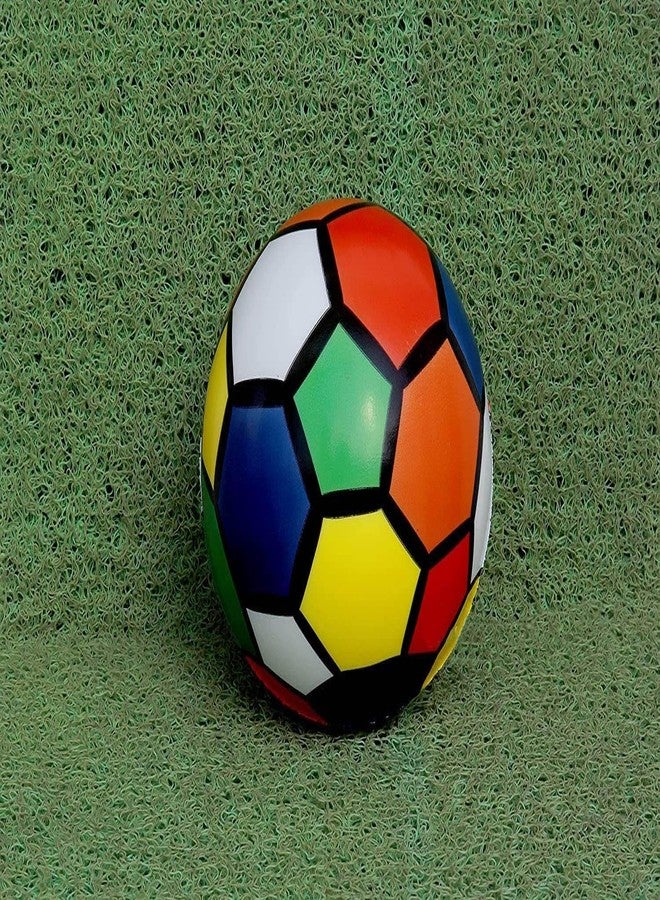 NIRBHI PVC Foam Beach Football | No Air Needed | Kids Playball | Best Use at Pools, Beach, Outdoor & Indoor Play Soft Toy Cute Kids Animal Home Decor Boys/Girls/Baby| Rainbow, Multicolor, Small, 1 Pcs - Image 5