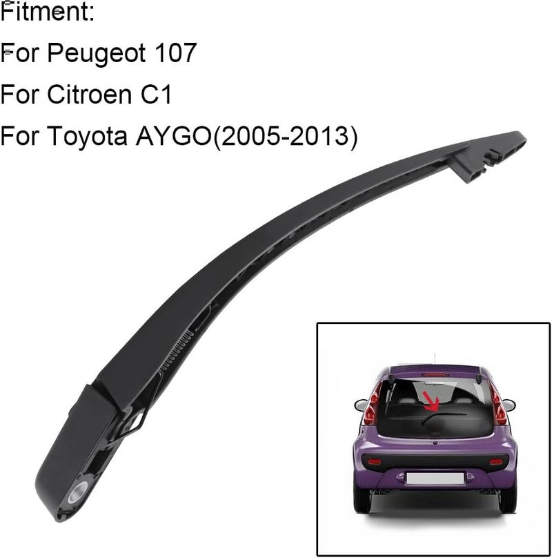 klarako Wiper Arm, Car Auto Rear Windscreen Windshield Wiper Arm for 107 C1 2005klarako 2003 - Image 2