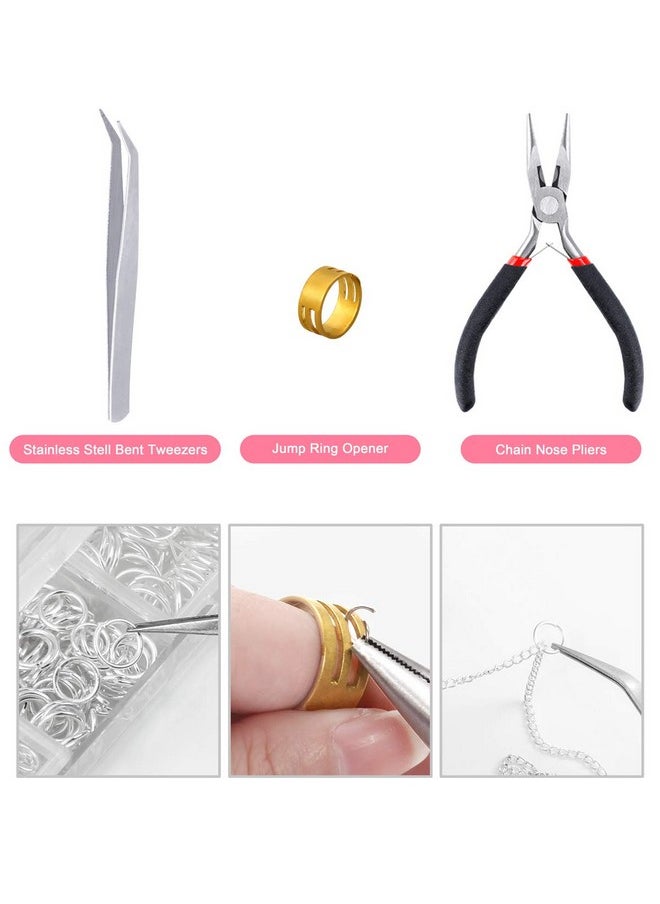 PP OPOUNT - 65 Feet Jewelry Chains Necklace Chains 2 Mm Jewelry Making Chains With 960 Pieces Jump Rings 40 Pieces Lobster Clasps Jewelry Making Tools (Gold Silver Total In 65 Feet) - Image 1