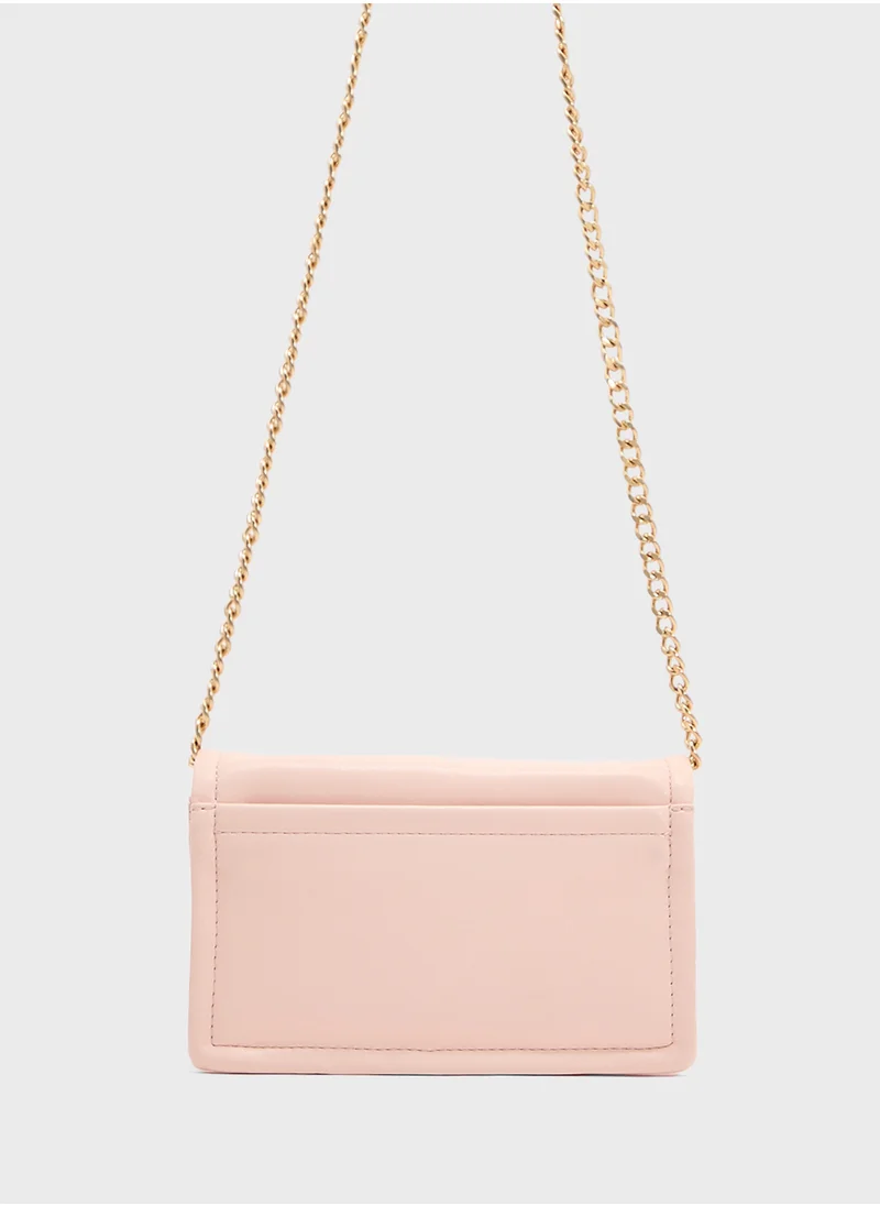 DKNY Maggie Logo Flap Over Clutch