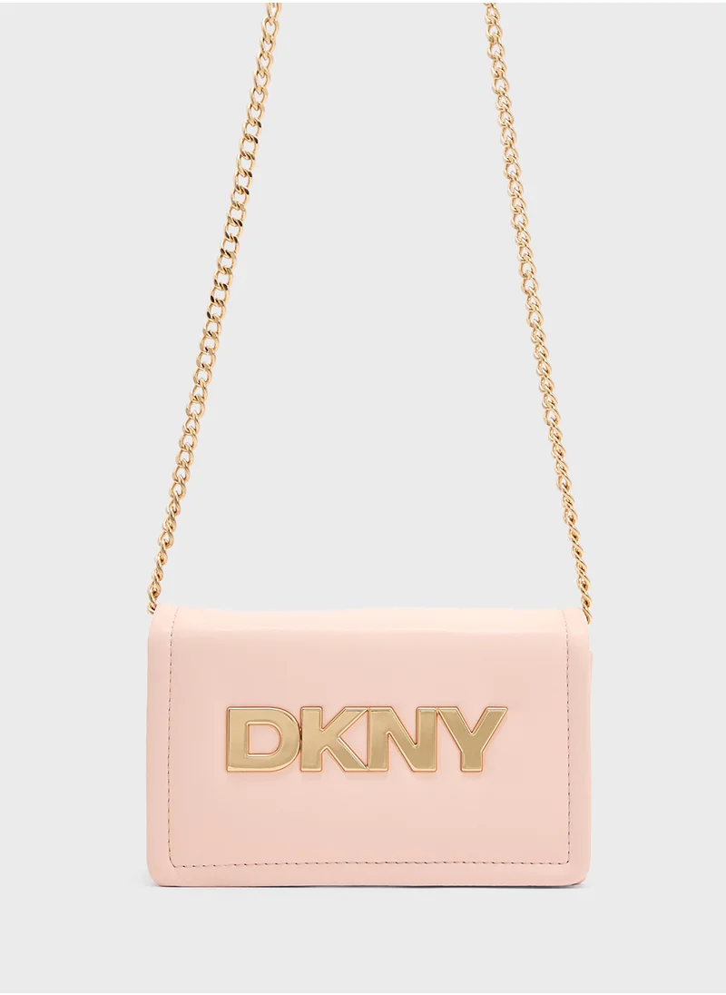 DKNY Maggie Logo Flap Over Clutch