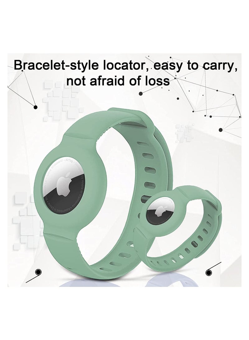 SYOSI 2 Pcs Airtag Wristbands for Kids Soft Silicone Bracelet Lightweight Waterproof Band Compatible with Apple Airtag Watch Band for Children and Toddler - Image 4