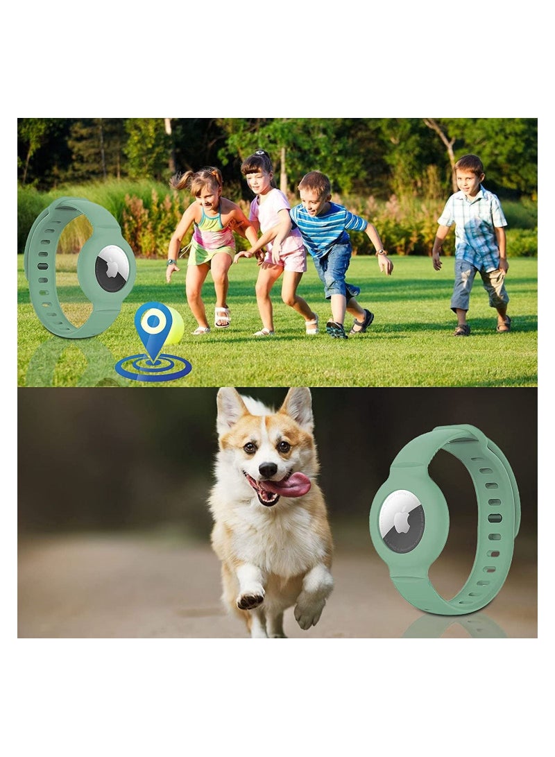 SYOSI 2 Pcs Airtag Wristbands for Kids Soft Silicone Bracelet Lightweight Waterproof Band Compatible with Apple Airtag Watch Band for Children and Toddler - Image 2