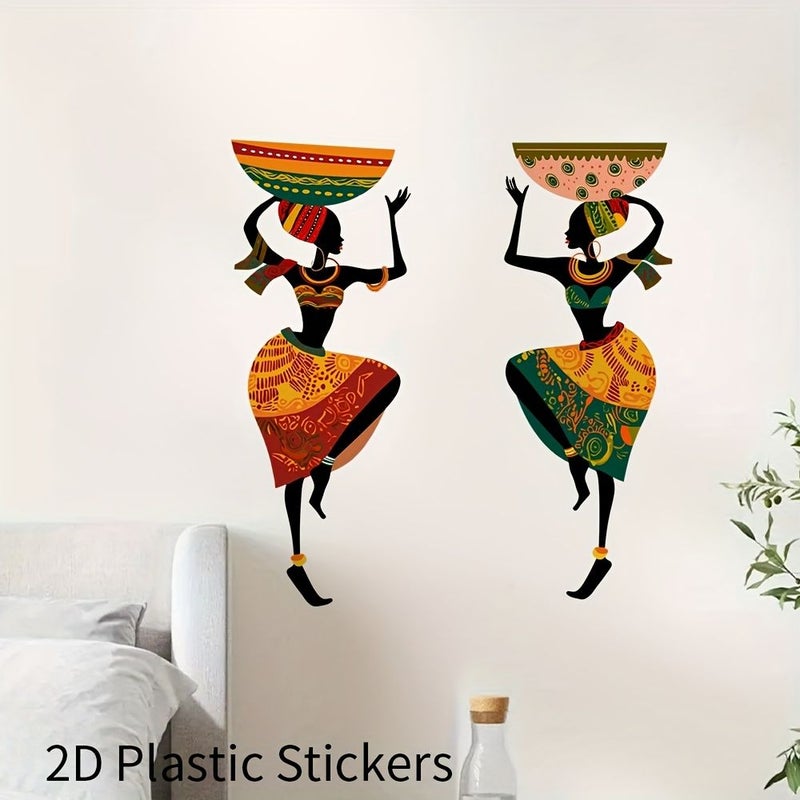 ملصقات حائط ذاتية اللصق مقاس 20 × 30 سم على الطراز الأفريقي لتزيين المنزل والمطبخ - Image 2