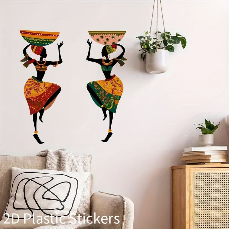 ملصقات حائط ذاتية اللصق مقاس 20 × 30 سم على الطراز الأفريقي لتزيين المنزل والمطبخ - Image 4