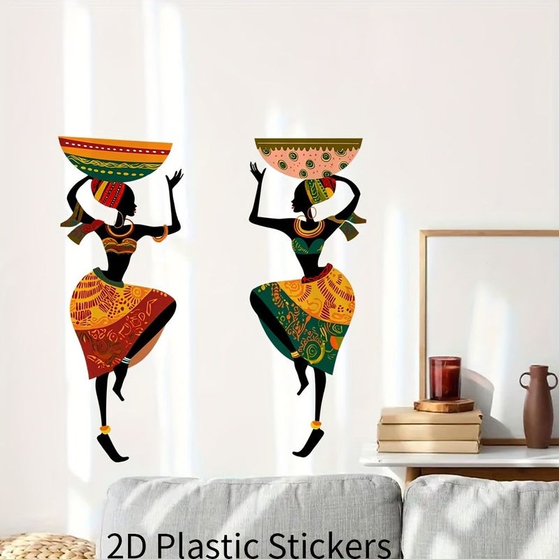 ملصقات حائط ذاتية اللصق مقاس 20 × 30 سم على الطراز الأفريقي لتزيين المنزل والمطبخ - Image 1