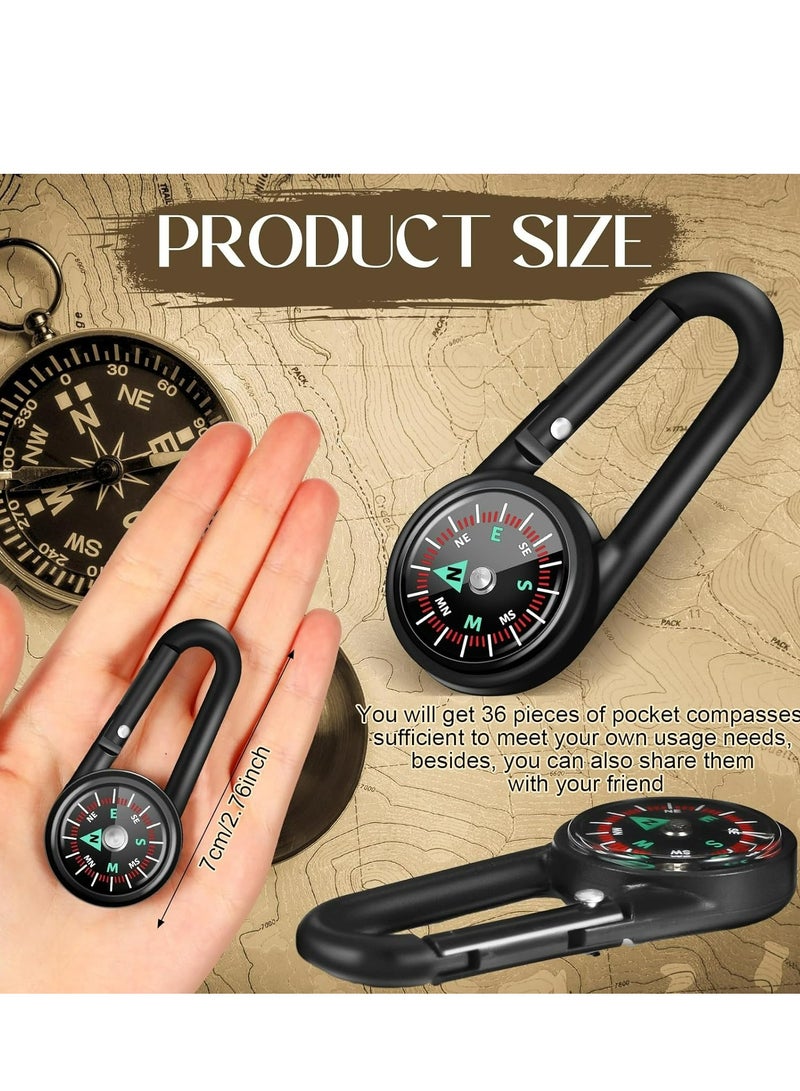 Generic 2pcs Magnetic Compass Keychain Small Pocket Compass Survival Mini Compass Hiking for Kids Adults Camping Backpacking Accessory  - Image 2