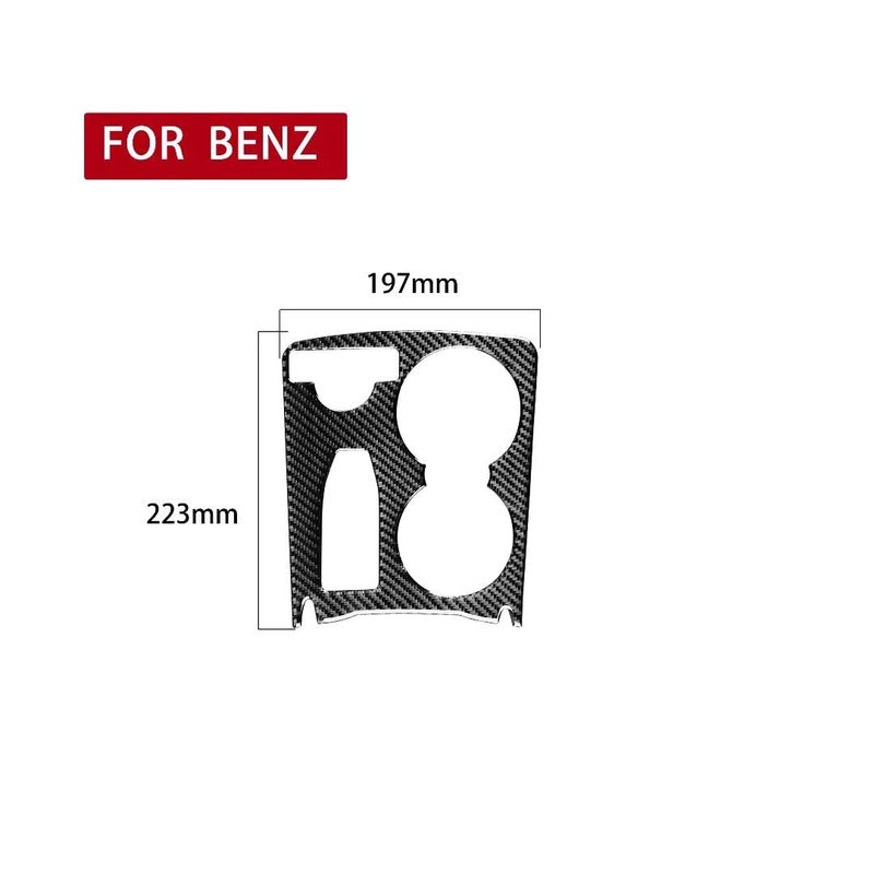UOADA Carbon Fiber Central Console Armrest Water Cup Holder Frame Cover Trim For Mercedes-benz C-class W204 C180 C200 C250 Coupe Sport C300 C63 AMG 2007-2014 Car Accessories - Image 2