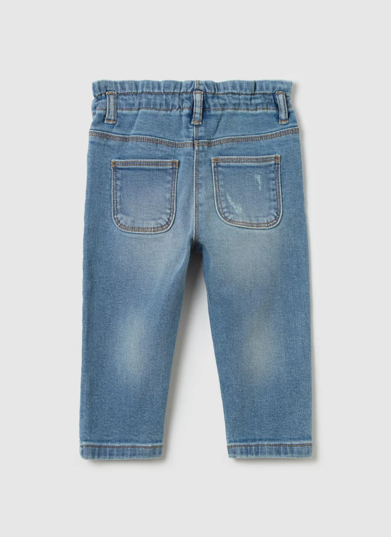 او في اس Baggy-Fit Jeans With Five Pockets And Abrasions