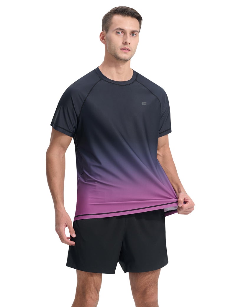EZRUN Men's Rash Guard Swim Shirts Summer UPF 50+ UV Sun Protection Quick Dry Beach Fishing Water Shirts T Shirts for Men - Image 4