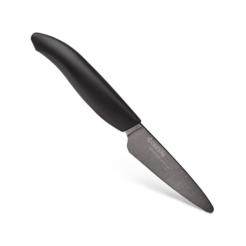 Kyocera Advanced Ceramic Revolution Series 3-inch Paring Knife, Black Blade - Image 1