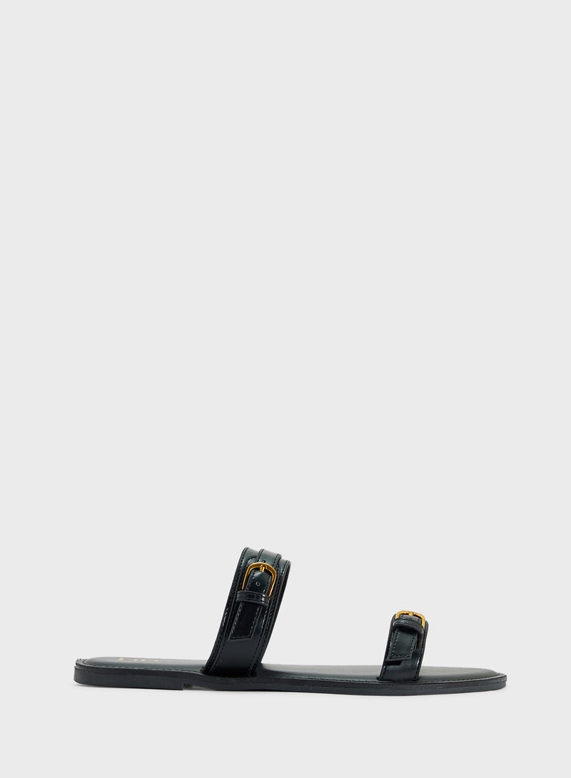 ELLA Double Strap Flat Sandal - Image 1