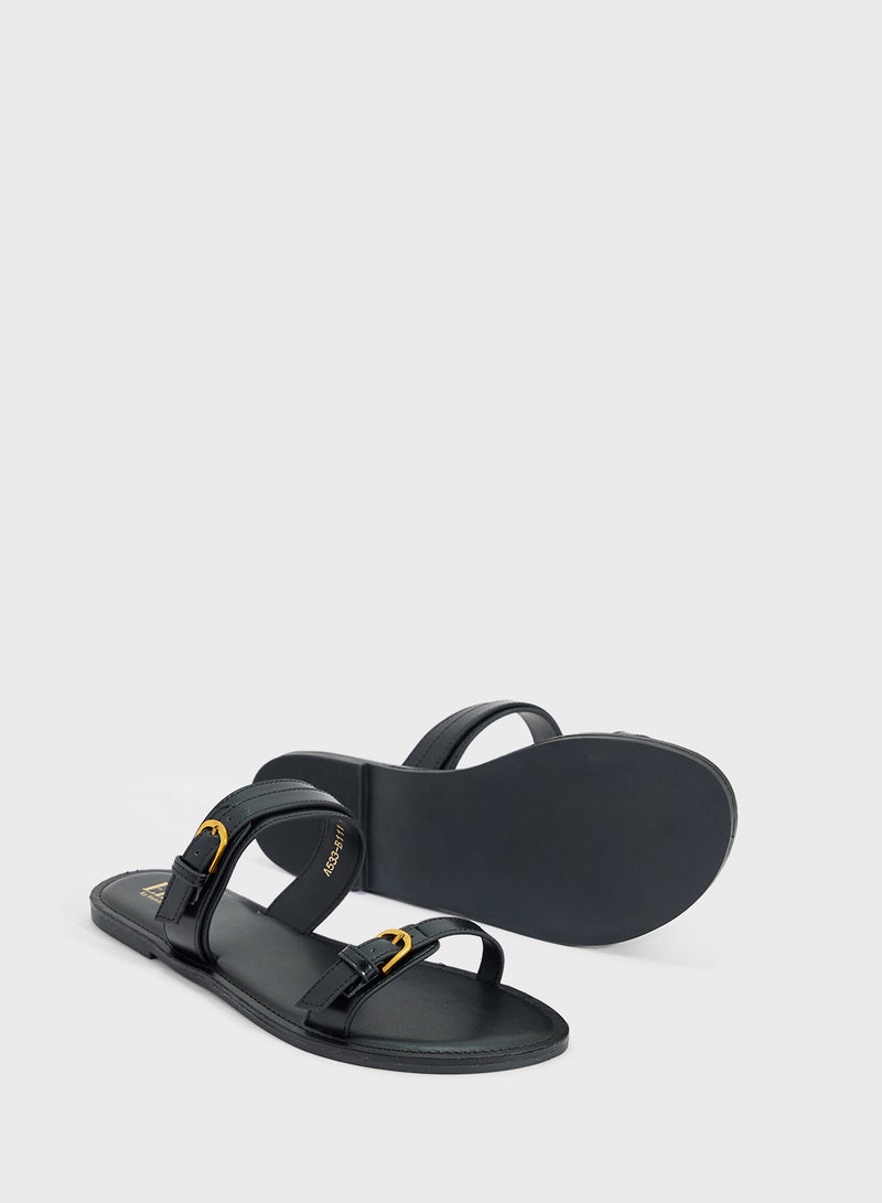 ELLA Double Strap Flat Sandal - Image 3