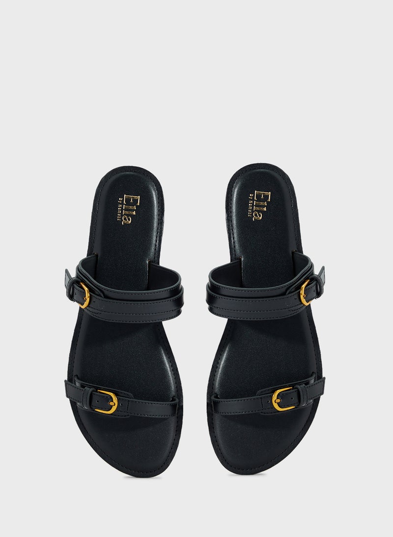 ELLA Double Strap Flat Sandal - Image 4