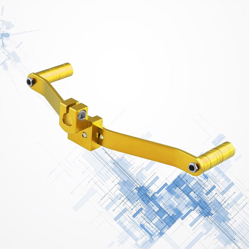 2pcs Universal Motorcycle Aluminum Alloy Dual 2 Way Gear Lever Footrest Pedal Shifter Motorcycle Accessories (Golden) - Image 1