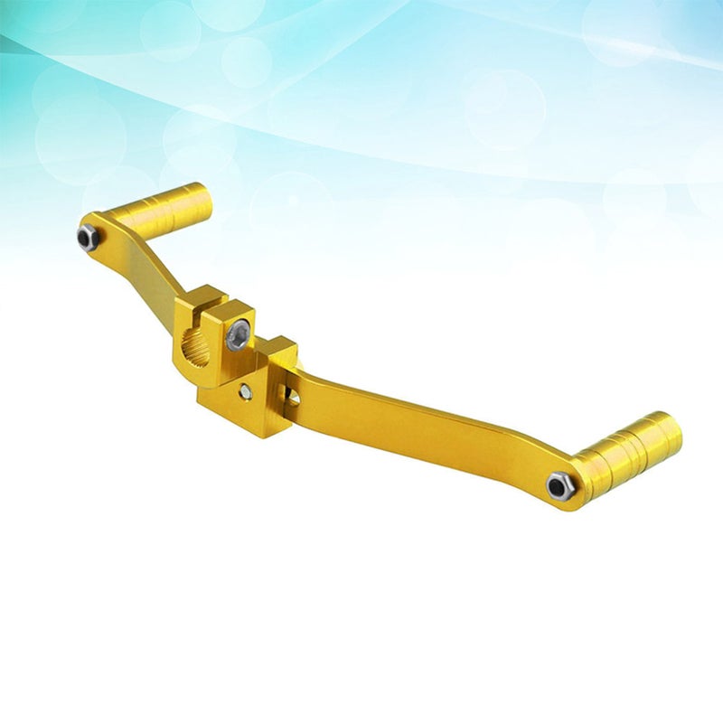 2pcs Universal Motorcycle Aluminum Alloy Dual 2 Way Gear Lever Footrest Pedal Shifter Motorcycle Accessories (Golden) - Image 4