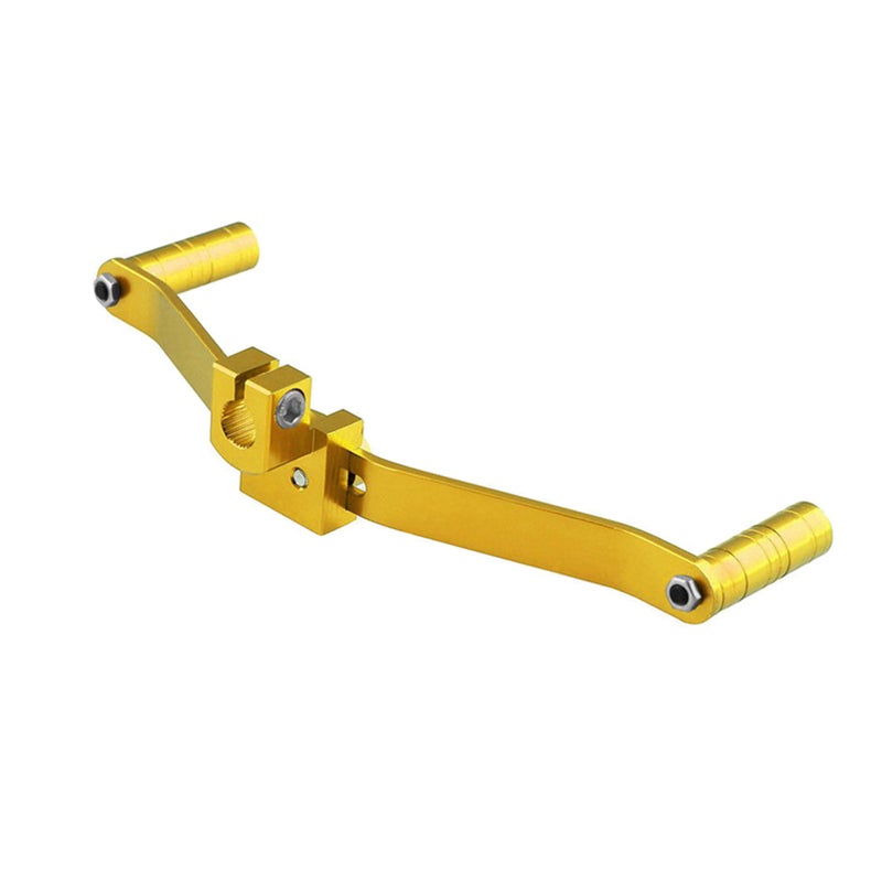 2pcs Universal Motorcycle Aluminum Alloy Dual 2 Way Gear Lever Footrest Pedal Shifter Motorcycle Accessories (Golden) - Image 2