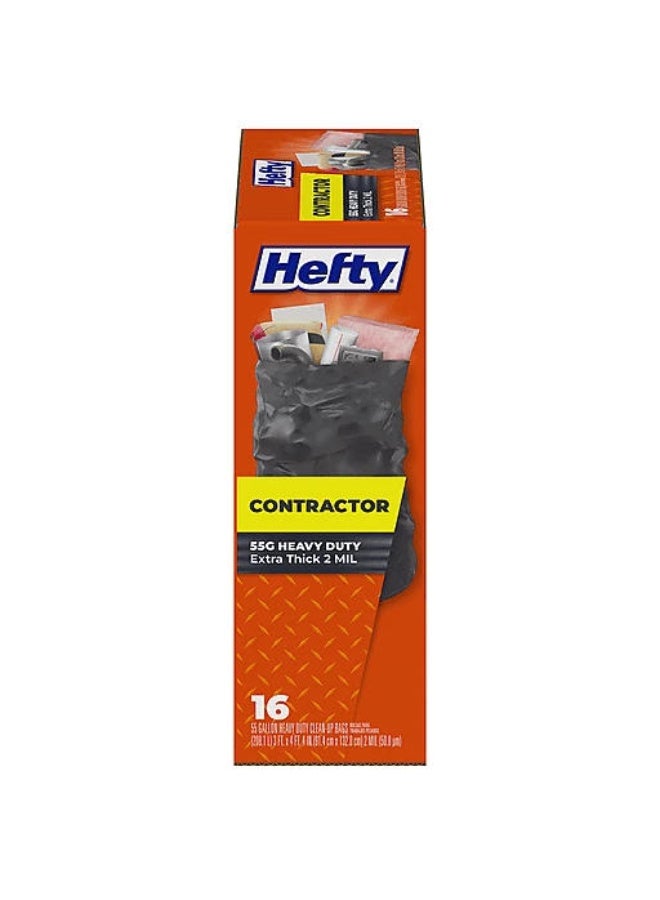 Hefty 55 Gallon Heavy Duty Contractor Clean Up Bags 16 Ct - Image 4