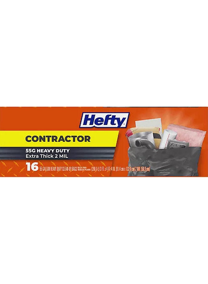 Hefty 55 Gallon Heavy Duty Contractor Clean Up Bags 16 Ct - Image 3
