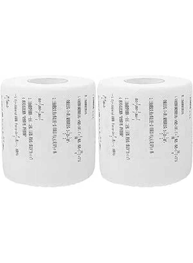 Mathematical Formula Toilet Paper 2 Rolls Soft Bathroom Tissue Novelty Printed - Image 1