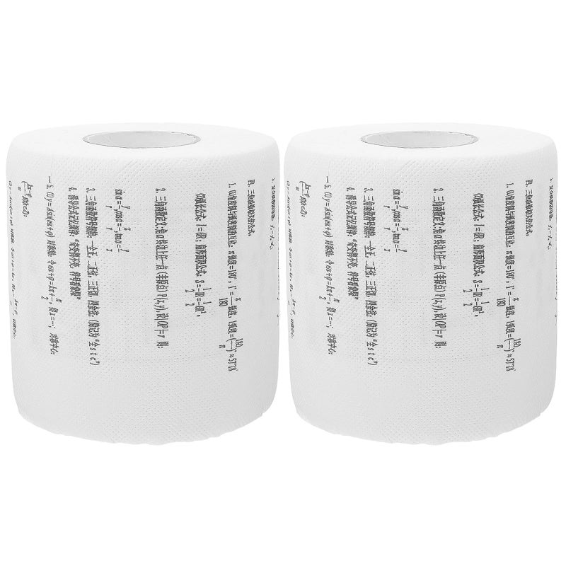 Mathematical Formula Toilet Paper 2 Rolls Soft Bathroom Tissue Novelty Printed - Image 2