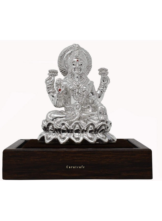 PRD CARATCAFE Carat Cafe Maa Laxmi Lakshmi Ma Idol Pure Silver 999 Statue,BIS Hallmark Certified for Puja Temple Good Luck Gift & Home Decor ( NET WT 20 GMS ) [2.2 x 1.6 Inch] - Image 4