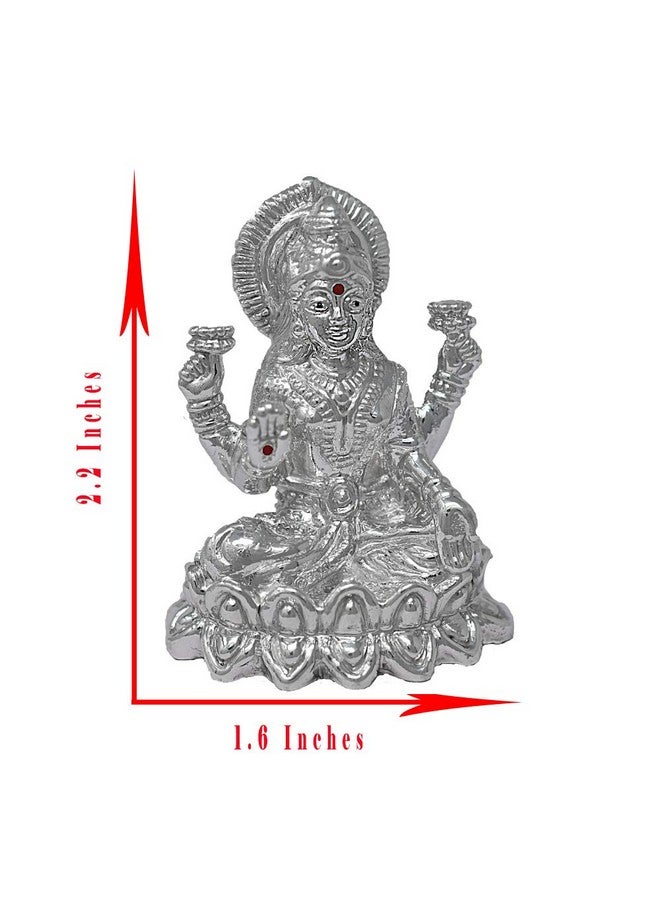 PRD CARATCAFE Carat Cafe Maa Laxmi Lakshmi Ma Idol Pure Silver 999 Statue,BIS Hallmark Certified for Puja Temple Good Luck Gift & Home Decor ( NET WT 20 GMS ) [2.2 x 1.6 Inch] - Image 3