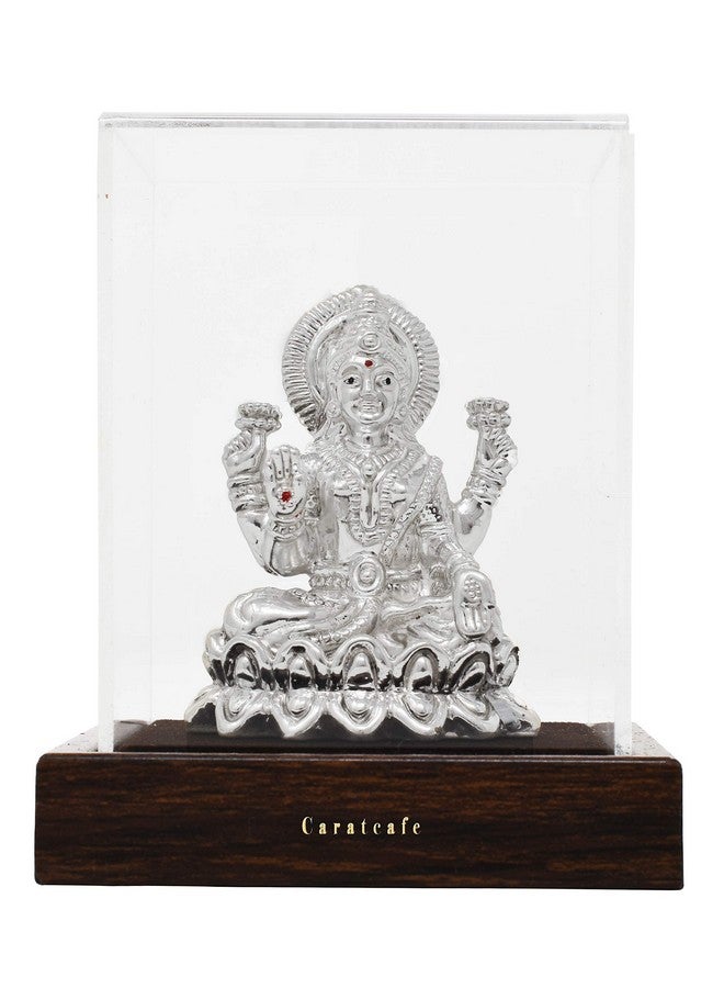 PRD CARATCAFE Carat Cafe Maa Laxmi Lakshmi Ma Idol Pure Silver 999 Statue,BIS Hallmark Certified for Puja Temple Good Luck Gift & Home Decor ( NET WT 20 GMS ) [2.2 x 1.6 Inch] - Image 5