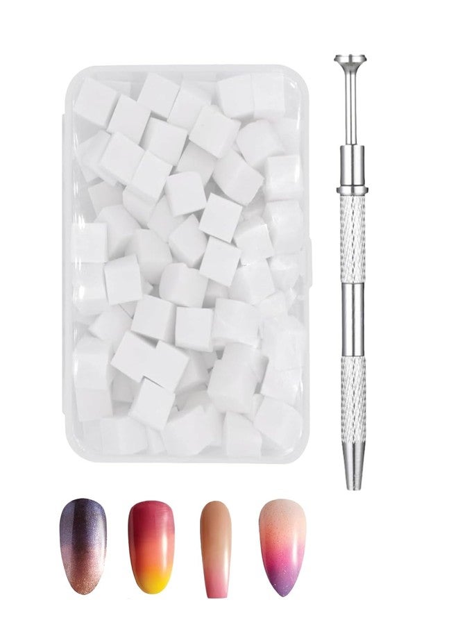 Bolt Bee Nail Sponge Tool with 1 Metal Grabber & 100 Mini Replaceable Sponges | Ombre Nail Art Tool for Gradient & Stamping Designs | Professional Nail Art Accessories for Salon & Home Use - Image 1