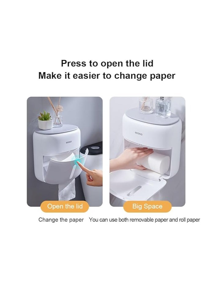 Toilet Roll Holder Without Drilling Required, Toilet Roll Holder and Dispenser for Bathroom / Toilet, Self-Adhesive Toilet Paper Holder with Small Drawer – Waterproof/Dustproof - pzsku/Z76D9A23FC2BB41882C0BZ/45/_/1734606820/220d95d9-0d5f-4d6c-a79f-c98102cf1ee7