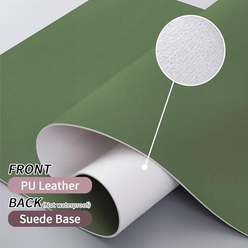 Bloss Green Desk Mat, Desk Matt for Desktop, Large Leather Desk Pad, Desk Pad Mat Waterproof, Computer Mat for Office/Home/Decor/Desk Protector(31.5 x 15.7 Inches) - Image 5