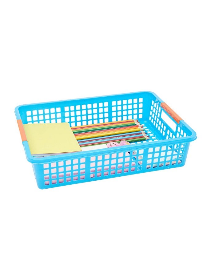 Bright Creations 6 Pack Plastic Turn In Paper Trays for Classroom, Colorful Storage Bin Basket Organizers for School Supplies, 6 Colors (10 x 13.5 In) - Image 3