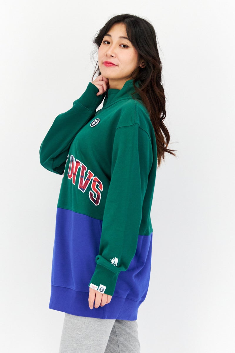 Aape By A Bathing Ape Women Half Zip Long Sleeve Sweatshirt, Multicolor - Image 4