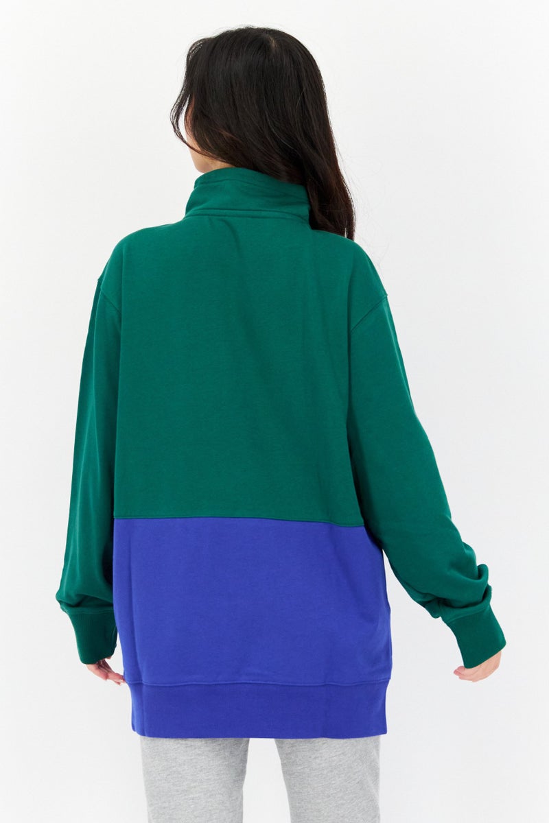 Aape By A Bathing Ape Women Half Zip Long Sleeve Sweatshirt, Multicolor - Image 3