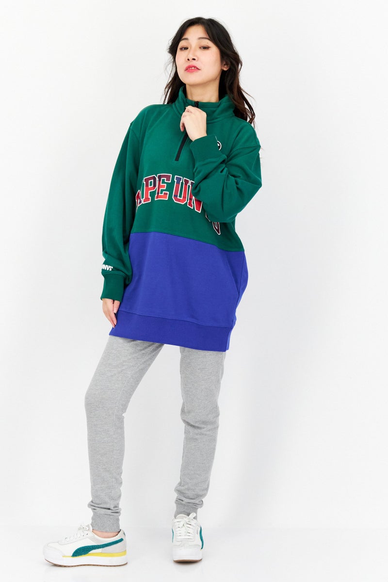 Aape By A Bathing Ape Women Half Zip Long Sleeve Sweatshirt, Multicolor - Image 2