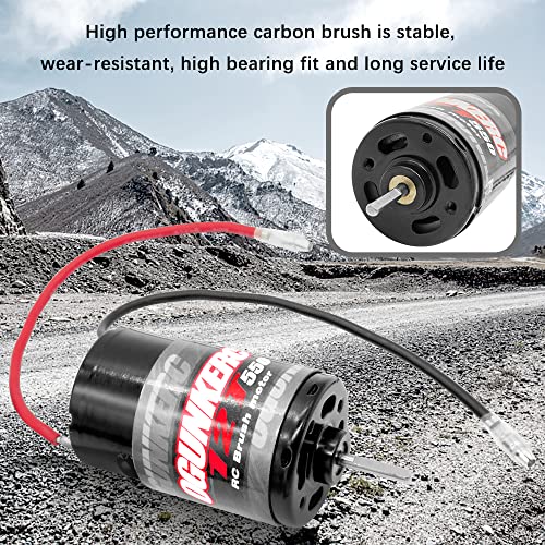 OGUNKE OGRC Motor 550 12T Brushed Motor for Traxxas Slash Redcat ARRMA AXIAL HSP HPI Wltoys Kyosho HELION 1/10 Scale RC Truck (12T) - Image 3