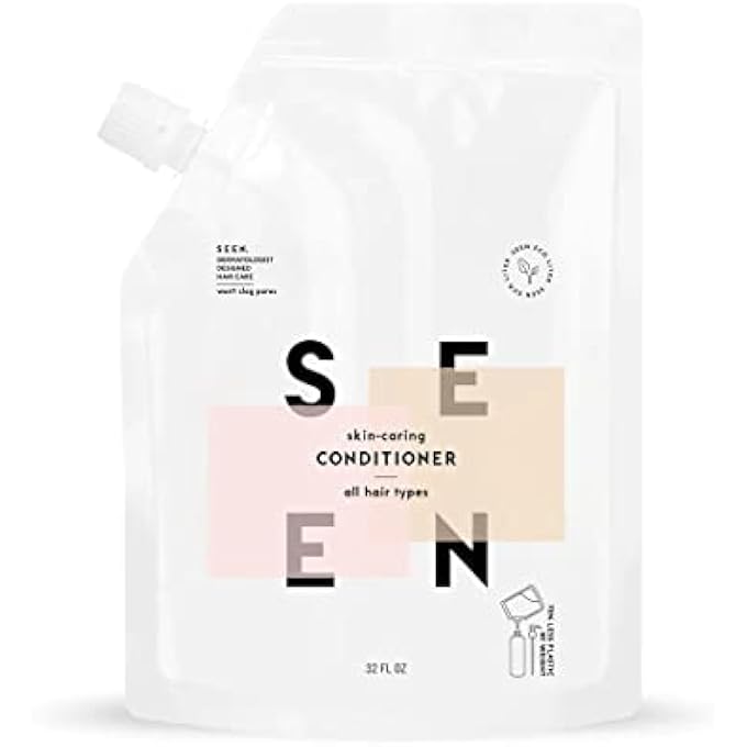 Seen CONDITIONER ECO-REFILL - SCENTED- NON-COMEDOGENIC & SULFATE-FREE HAIR CONDITIONER- DERMATOLOGIST-DEVELOPED -SAFE FOR SENSITIVE & ACNE PRONE SKIN - Image 1