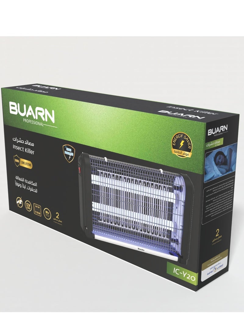 BUARN PROFESSIONAL - BUARN PROFESSIONAL 12W Pro LED Insect Zapper IC-Y20 – Effective 100m² Coverage for Pest-Free Spaces - Image 1