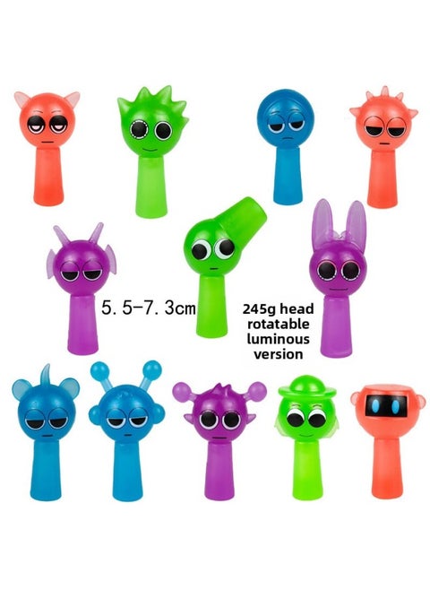 Rhythm Box Hand-made Doll Depler Simon Jeven Music Game Peripheral Model Ornaments-Color:Rhythm Box Luminous Version (12 Styles) [head Can Be Rotated]